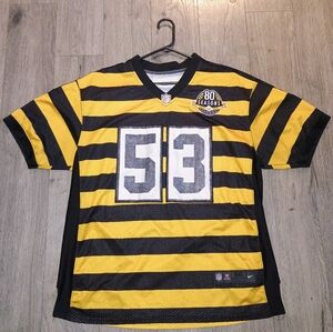 Pittsburgh Steelers Nike On Field Bumblebee Pouncey #53 Football Jersey Sz 56
